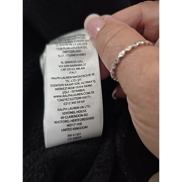 Polo Ralph Lauren Hoodie Sweatshirt Mens XXL Black Gold Logo Fleece Designer - Picture 7 of 8